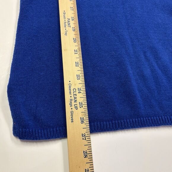 MERRY BRIGHT Cat Christmas Sweater Blue Holiday Pullover - Picture 5 of 7